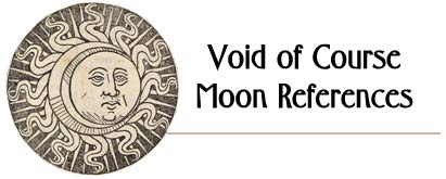 Void of Course Moon References By Deborah Houlding